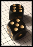 Dice : Dice - 6D Pipped - Black Bakelite .75 Large Pips - Ebay Mar 2012